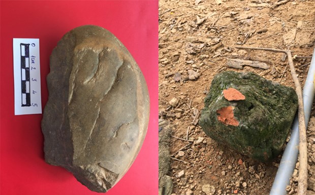 Hiện vật phát hiện tại thôn Ngòi Sen.