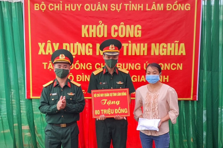Bộ Chỉ huy Quân sự tỉnh khởi công xây dựng nhà tình nghĩa tại Bảo Lộc