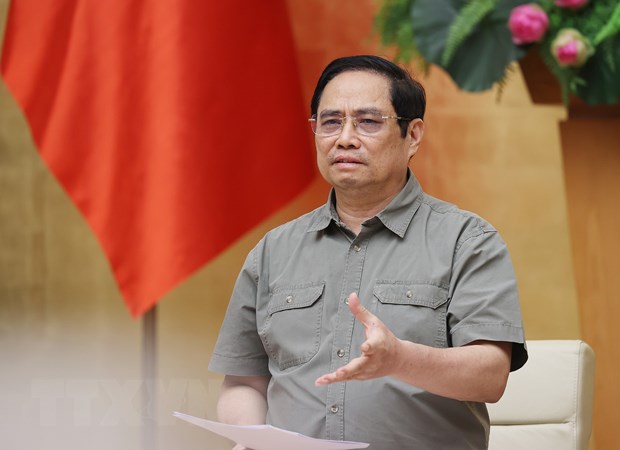 Thủ tướng Phạm Minh Chính nhấn mạnh: Một đồng phòng dịch hiệu quả, thì không mất hàng triệu đồng cho chống dịch. (Ảnh: Dương Giang/TTXVN)