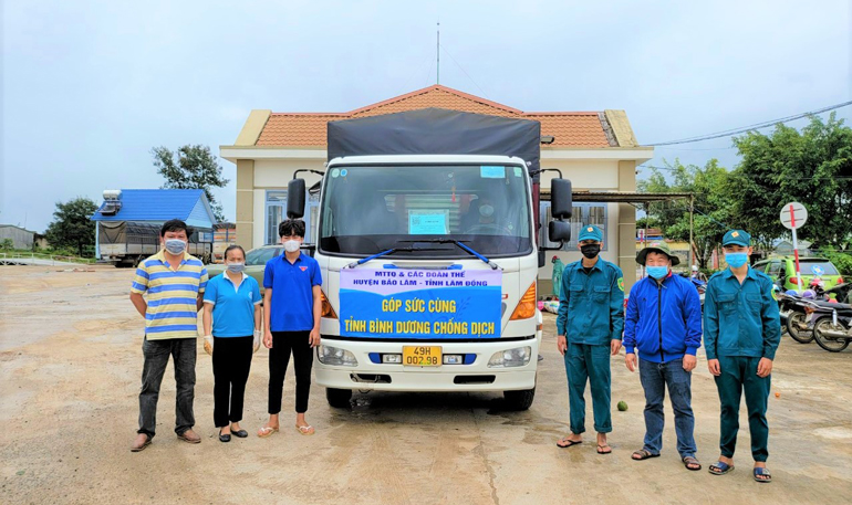 Nông sản Lâm Đồng tiếp tục được gởi hỗ trợ người dân vùng dịch