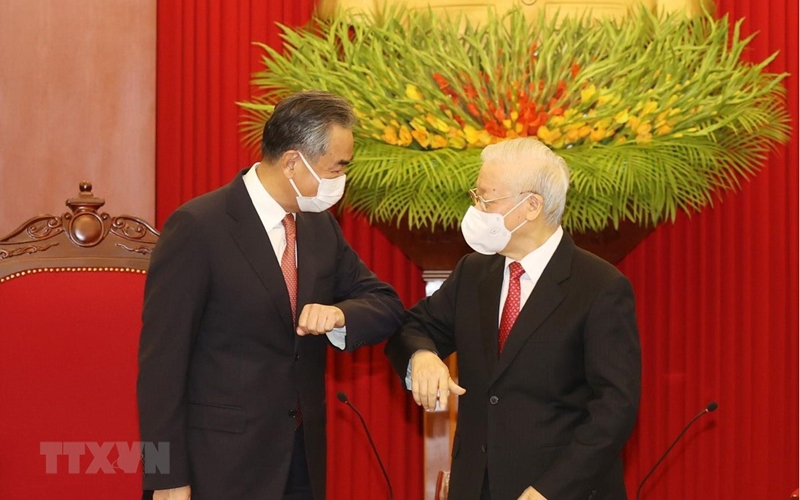 Tổng Bí thư Nguyễn Phú Trọng tiếp Ủy viên Quốc vụ, Bộ trưởng Bộ Ngoại giao Trung Quốc