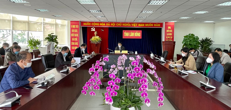  Phó Chủ tịch UBND tỉnh Lâm Đồng Đặng Trí Dũng chủ trì hội nghị tại điểm cầu Lâm Đồng