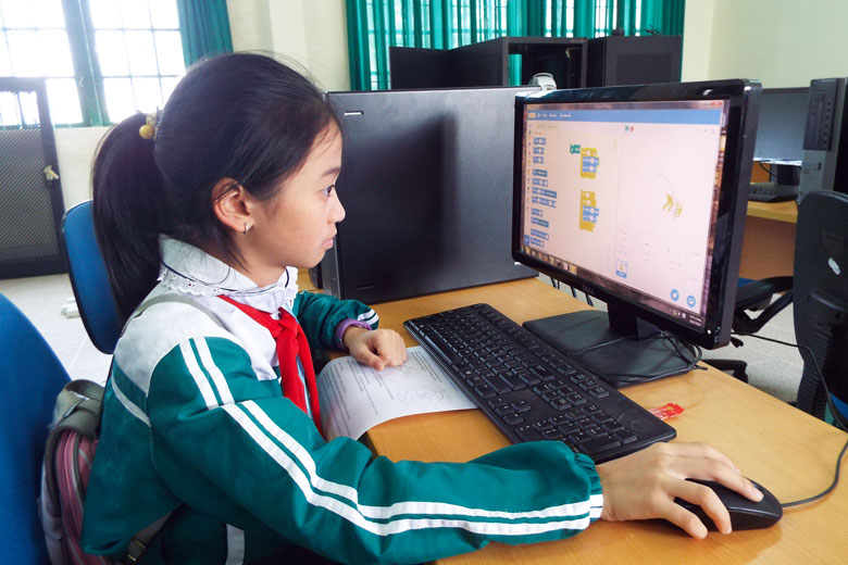 Hội thi Tin học trẻ tạo điều kiện để học sinh các cấp thể hiện sáng tạo trên máy tính