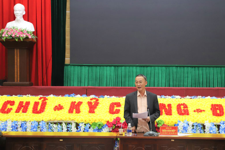 Chủ tịch UBND tỉnh Lâm Đồng Trần Văn Hiệp phát biểu chỉ đạo kết luận tại buổi làm việc với UBND huyện Di Linh