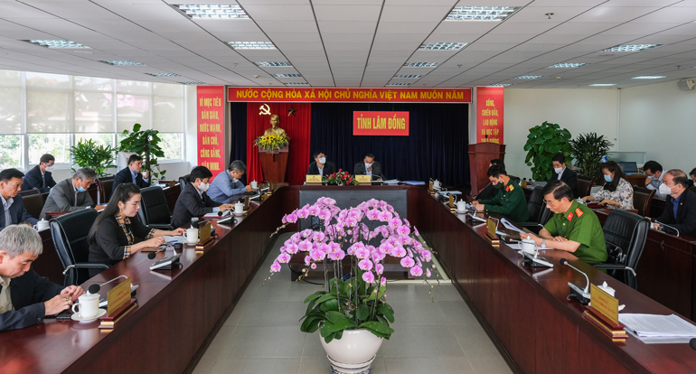 Hội nghị trực tuyến tại điểm cầu Lâm Đồng 
