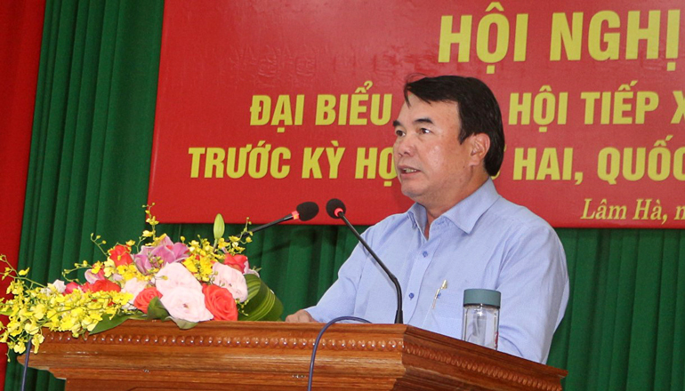 Phó Chủ tịch UBND tỉnh Lâm Đồng Phạm S tiếp thu, giải trình ý kiến cử tri về các nội dung thuộc thẩm quyền