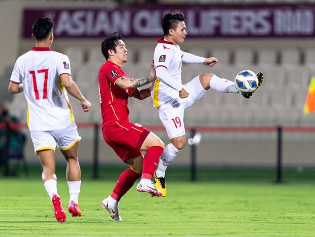 Đội tuyển Việt Nam thi đấu với tinh thần không bỏ cuộc trước Trung Quốc
