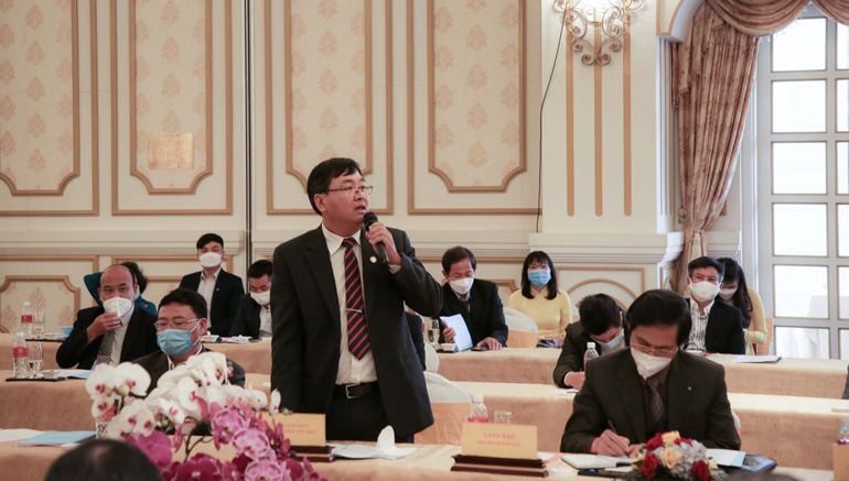 Ông Nguyễn Đình Sơn – Chủ tịch HĐQT Công ty CP Công nghệ Sinh học Rừng Hoa Đà Lạt kiến nghị các nội dung cộng đồng doanh nghiệp mong muốn được hỗ trợ để giảm bớt khó khăn