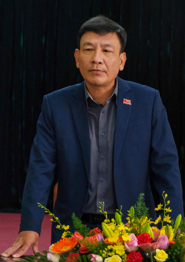 Đồng chí Bùi Thắng - Trưởng Ban Tuyên Giáo Tỉnh uỷ kết luận tại buổi làm việc với Ban Biên tập Báo Lâm Đồng