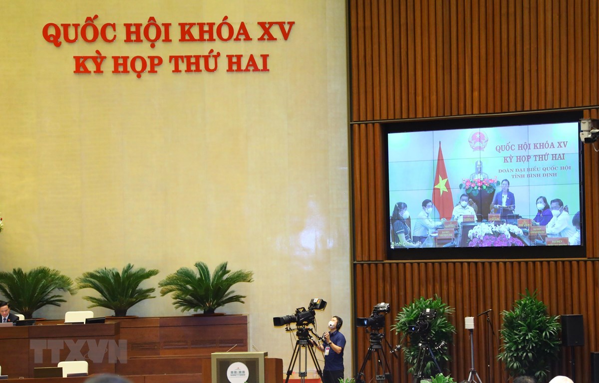 Đại biểu Quốc hội tỉnh Bình Định phát biểu trực tuyến
