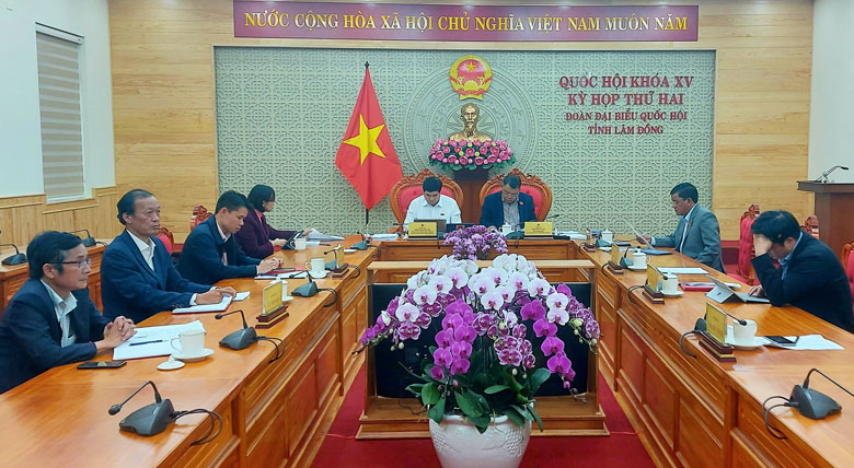 Các đại biểu tham dự trực tuyến tại điểm cầu Lâm Đồng