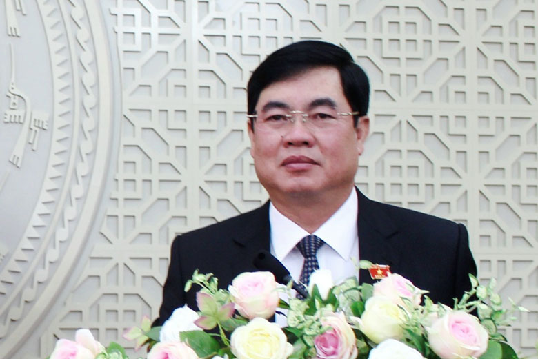 Trưởng đoàn ĐBQH tỉnh Lâm Đồng Trần Đình Văn báo cáo cử tri về kết quả Kỳ họp thứ 2, Quốc hội khóa XV
