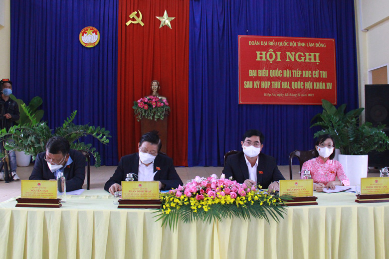 Đoàn Đại biểu Quốc hội tỉnh Lâm Đồng tiếp xúc cử tri xã Hiệp An, huyện Đức Trọng