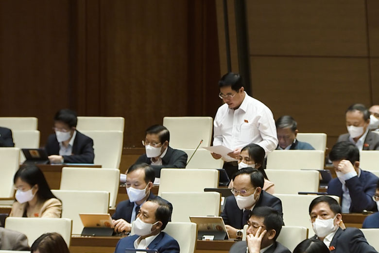 Đoàn đại biểu Quốc hội đơn vị tỉnh Lâm Đồng tham gia đóng góp ý kiến tại Quốc hội