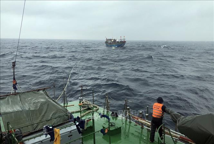 Bộ Tư lệnh Vùng Cảnh sát biển 1 cứu kéo tàu cá Nghệ An gặp nạn trên biển