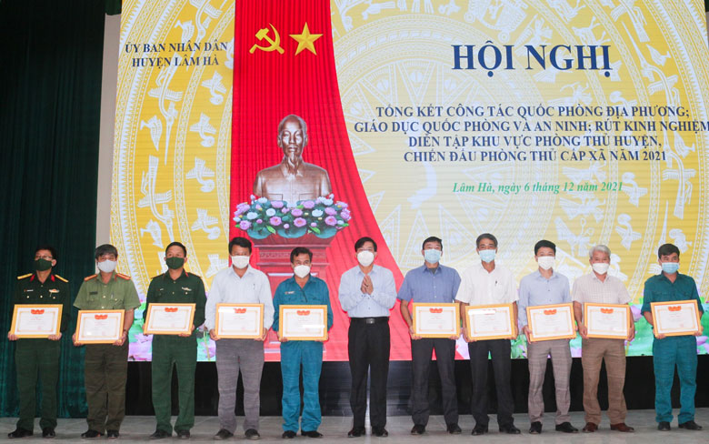 Lâm Hà: Tổng kết công tác quốc phòng địa phương năm 2021
