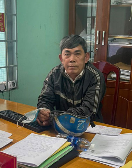 Bị can Nguyễn Văn Vũ bị Công an huyện Đức Trọng bắt giữ