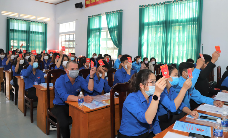 Đại hội biểu quyết thông qua Nghị quyết Đại hội đại biểu Đoàn TNCS Hồ Chí Minh xã Lộc Nam lần thứ XII, nhiệm kỳ 2022 – 2027