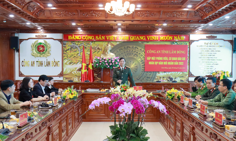 Công an Lâm Đồng gặp mặt các cơ quan báo chí nhân dịp năm mới