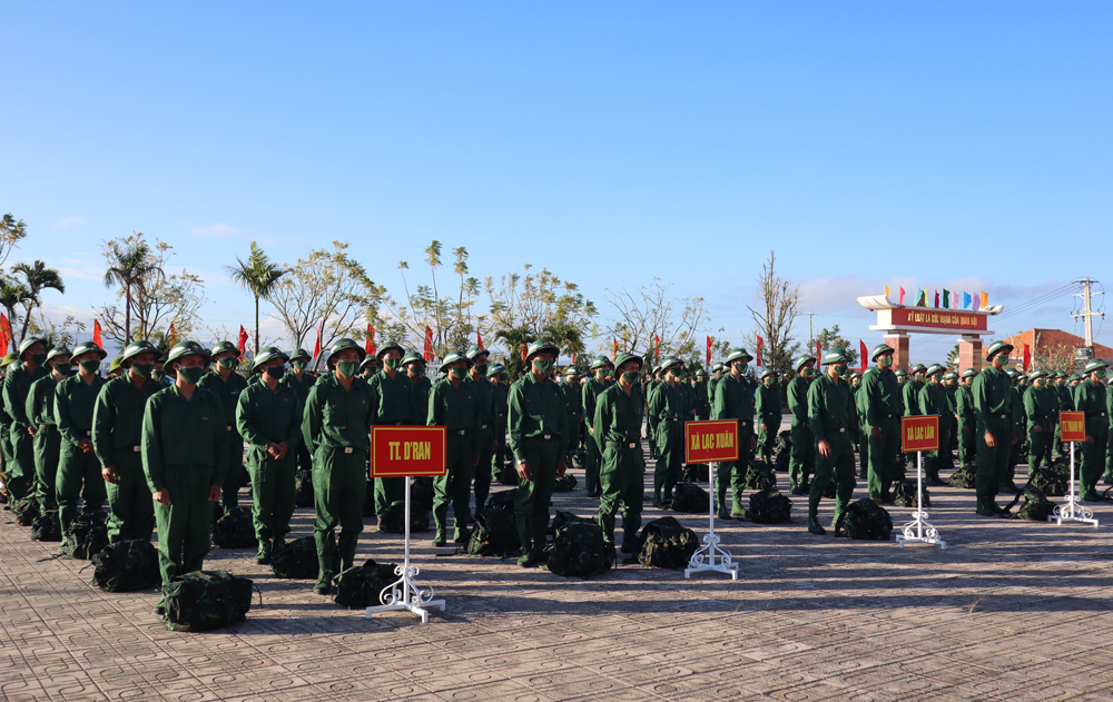 112 tân binh huyện Đơn Dương sẵn sàng lên đường nhập ngũ