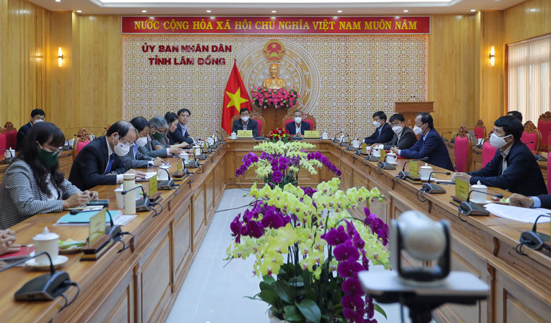 Lãnh đạo tỉnh Lâm Đồng dự hội nghị trực tuyến toàn quốc về công tác quy hoạch
