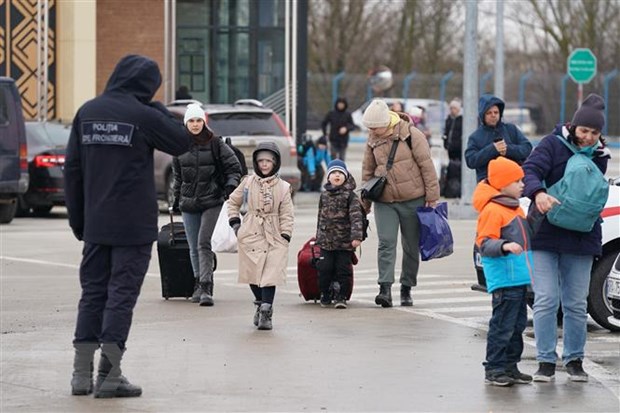 Người tị nạn Ukraine sơ tán tới Palanca,Moldova, ngày 2/3/2022