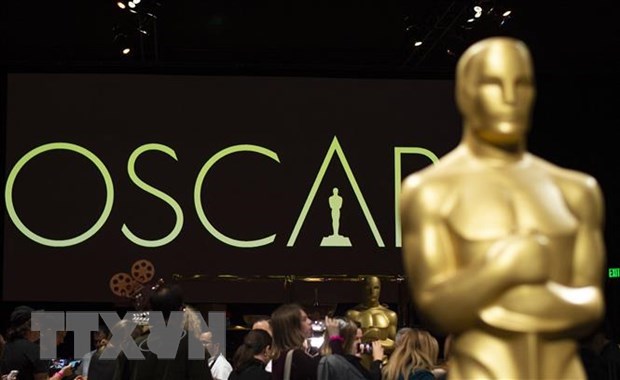 Một tượng vàng Oscar tại lễ trao giải ở Hollywood