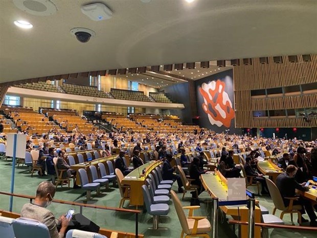 Quang cảnh một phiên bỏ phiếu của Đại hội đồng Liên hợp quốc