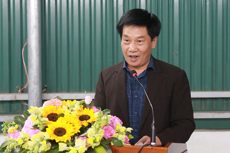 Chủ tịch Hội Nhà báo Lâm Đồng Lê Văn Tòa phát biểu bế mạc hội thao