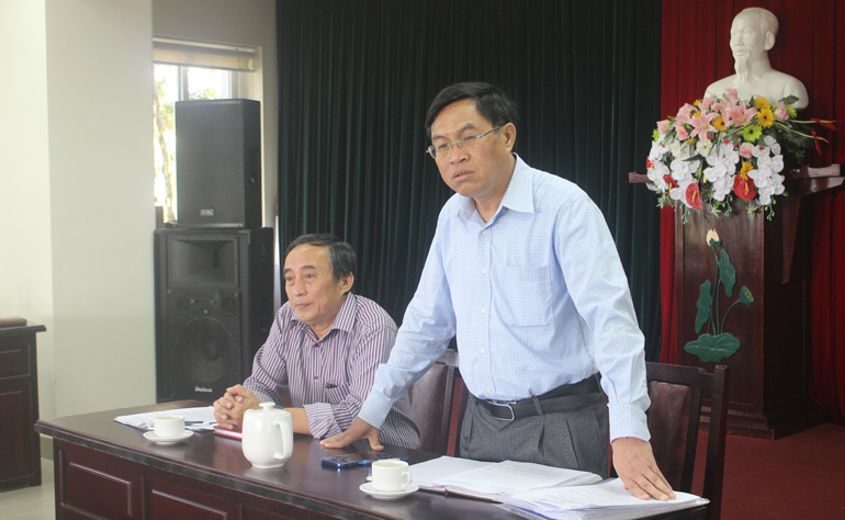 Ông Võ Ngọc Hiệp  - Ủy viên Ban Thường vụ Tỉnh ủy, Chủ tịch Ủy ban MTTQ Việt Nam tỉnh, trưởng đoàn giám sát làm việc tại Sở Tài Chính