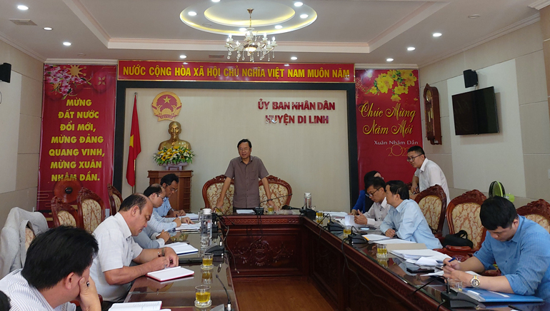 Đoàn giám sát của Thường trực HĐND tỉnh làm việc với huyện Di Linh về công tác bồi thường, giải phóng mặt bằng