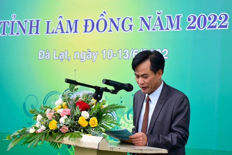 Ông Nguyễn Anh Hùng - Phó Giám đốc Sở Văn Hóa Thể thao và Du lịch tỉnh phát biểu khai mạc