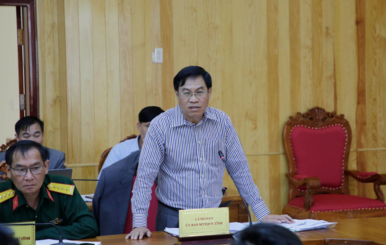 Chủ tịch Ủy ban MTTQ Việt Nam tỉnh - Võ Ngọc Hiệp phát biểu chỉ đạo