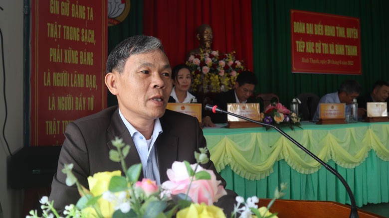 Ông Nguyễn Văn Cường - Chủ tịch UBND huyện Đức Trọng giải trình và tiếp thu các ý kiến của cử tri