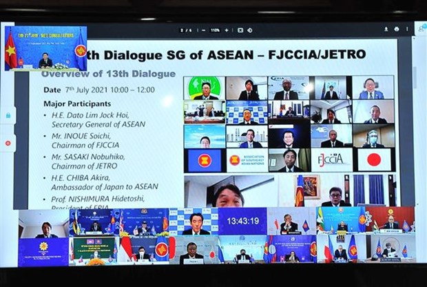 Hội nghị tham vấn cấp Bộ trưởng Kinh tế ASEAN-Nhật Bản lần thứ 27 theo hình thức trực tuyến, hồi tháng 9/2021