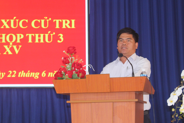  Đại diện UBND huyện Đơn Dương tiếp thu, giải trình các kiến nghị cử tri thuộc thẩm quyền