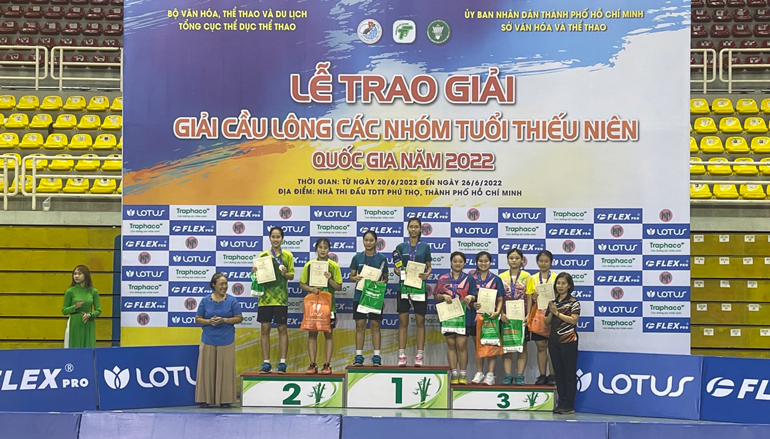 Lâm Đồng giành 2 HCB, 1 HCĐ tại Giải Cầu lông các nhóm tuổi thiếu niên quốc gia