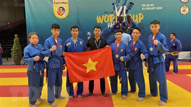 Đoàn Việt Nam trong lễ khai mạc vòng chung kết Giải vô địch thế giới Vovinam