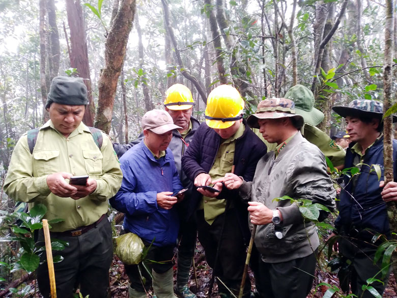 Lực lượng kiểm lâm ở lại trong rừng sâu để kiểm tra, truy quét “lâm tặc”(tháng 2/2022)
