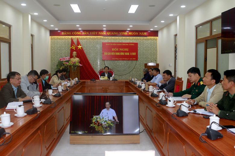 Hội nghị tại điểm cầu Ban Tuyên giáo Tỉnh ủy Lâm Đồng