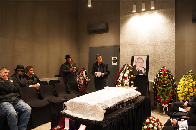 Đại sứ Việt Nam tại LB Nga phát biểu tại lễ tang.