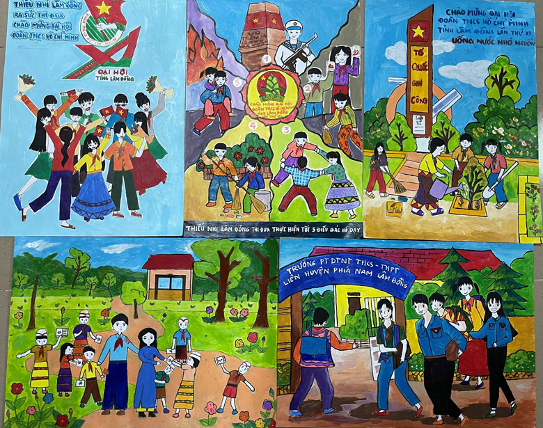 Hơn 15.000 tác phẩm tham gia Cuộc thi vẽ tranh Thiếu nhi Lâm Đồng - Mừng Đại hội Đoàn
