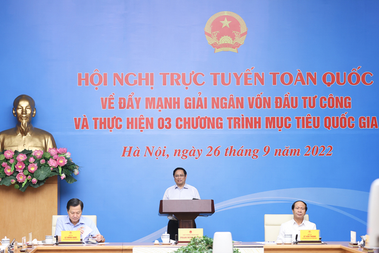 Thủ tướng Chính phủ Phạm Minh Chính phát biểu chỉ đạo tại Hội nghị. Ảnh chinhphu.vn