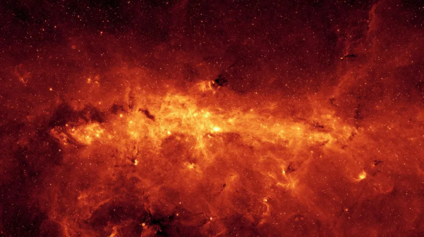 Hình ảnh qua kính viễn vọng không gian Spitzer về trung tâm Dải Ngân hà, nơi các hố đen cổ đại và các ngôi sao chết trú ngụ