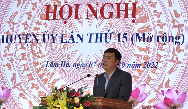 Huyện ủy Lâm Hà tổ chức Hội nghị lần thứ 15