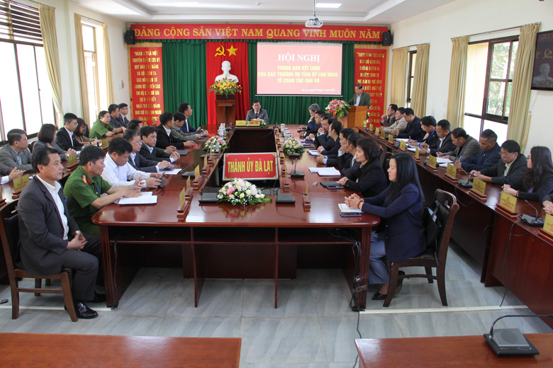 Hội nghị thông báo kết luận của Ban Thường vụ Tỉnh ủy Lâm Đồng về công tác cán bộ