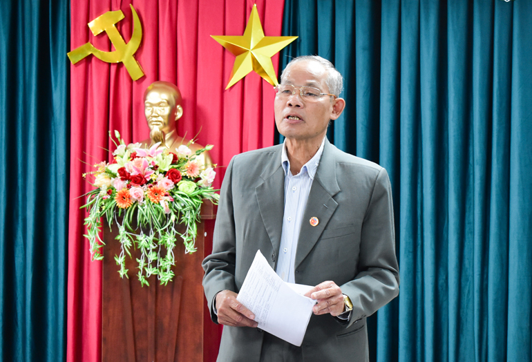 Ông Hà Phước Toản – Chủ tịch Hội Hữu nghị Việt Nam - Campuchia phát biểu tại hội nghị