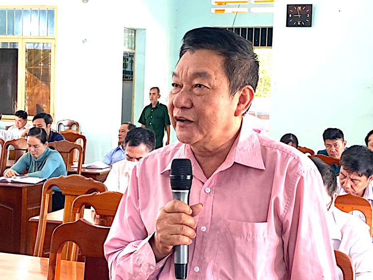 Đại biểu HĐND tỉnh, huyện Đạ Huoai tiếp xúc cử tri tại xã Hà Lâm