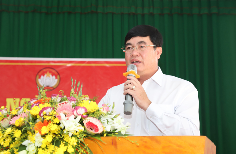 Phó Bí thư Thường trực Tỉnh ủy Lâm Đồng phát biểu tại Ngày hội