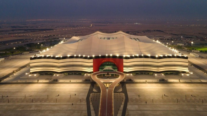 Sân vận động Al Bayt, nơi diễn ra lễ khai mạc và trận đấu đầu tiên của World Cup 2022- ảnh Internet 